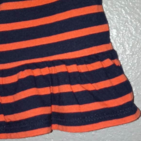 Oshkosh B'gosh black and orange striped top - Picture 3 of 5